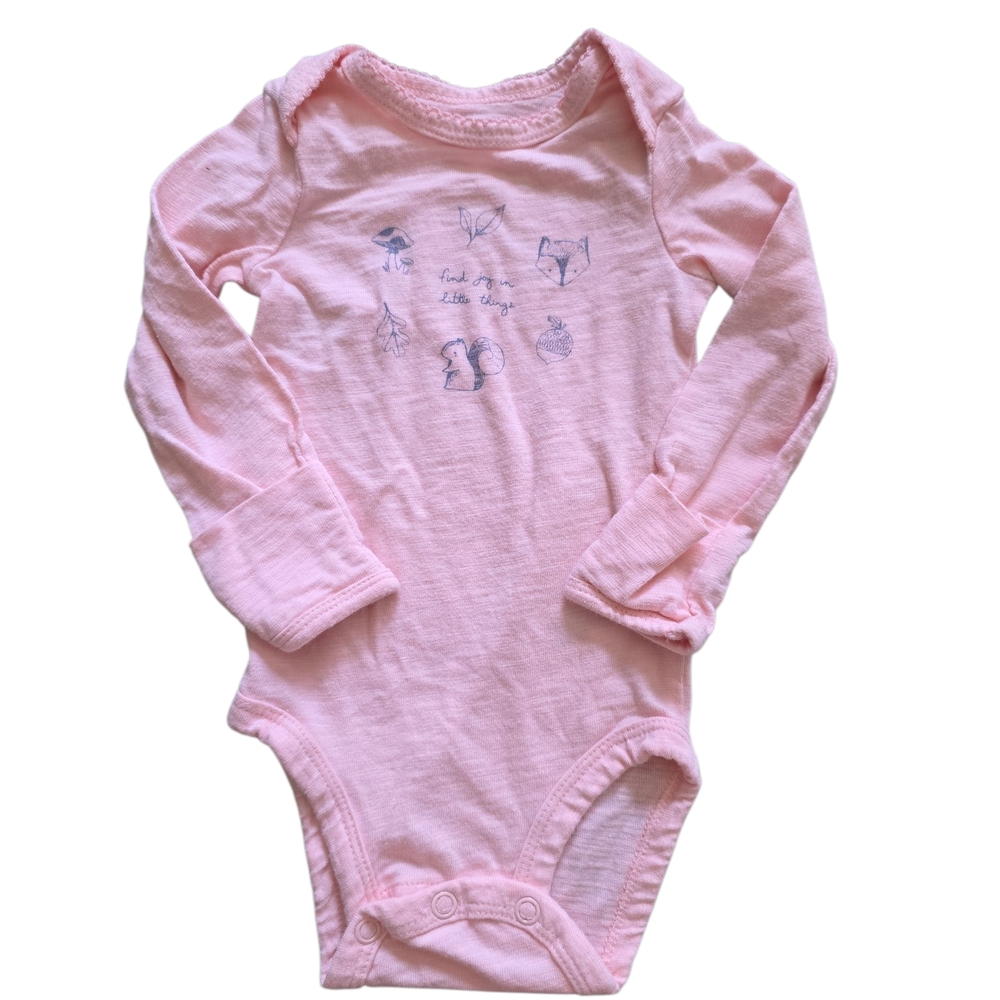 Carter's Baby Long Sleeve Bodysuit Set Of 4 Pink Floral Size 3months Euc - Picture 3 of 6